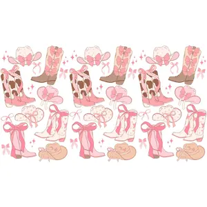 UV49 - Western Bows UV DTF Cup Wrap