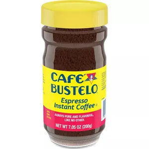 Cafe Bustelo Instant Espresso Coffee Dark Roast Strong Caffeine Boost 7.05 oz