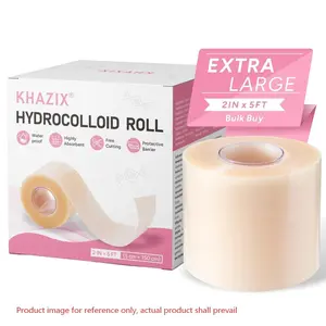 1pcs, Hydrocolloid Roll 2in×5ft, Customizable Invisible Skin Patches, Waterproof & Sweatproof for Blemishes, Heel Protection & Daily Skin Care Treatment