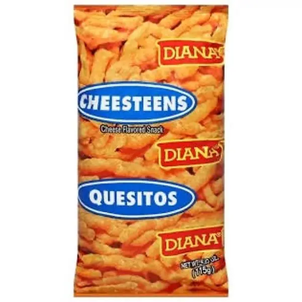 3 QUESITOS /CHEESETEENS CHEESE FLAVORED SNACK DIANA 115g FROM GUATEMALA
