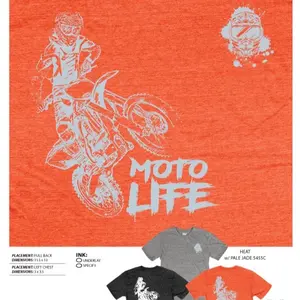 Moto Life Adult Tshirt Triblend Unisex Screen Print Menswear Top