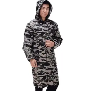 Fleece-lined waterproof camouflage apron, oil-proof coat, autumn and winter workwear, work coat