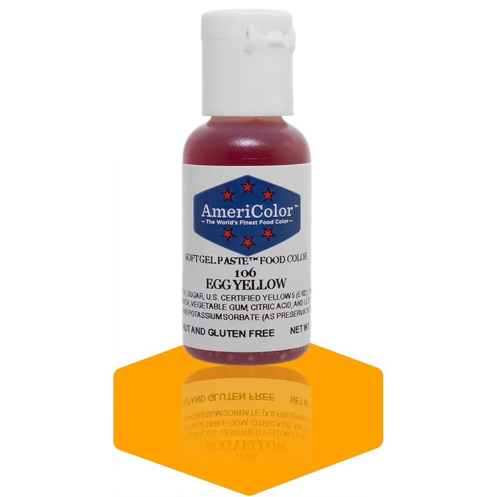 AmeriColor, Egg Yellow, .75 Ounce, Soft Gel Paste Food Color