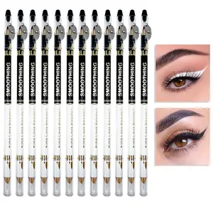 12 piece double head Makeup Eyeliner pen suit waterproof, sweat proof, halo resistant, smooth and smooth, necessary for beginners