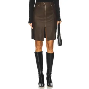 Free People x We The Free Sycamore Faux Midi Skirt In Rusty