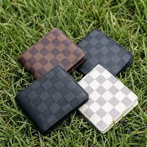 Classic Checkerboard Wallet with Minimal Streetwear Fashion Men & Women Unisex Style Everyday Carry Design
