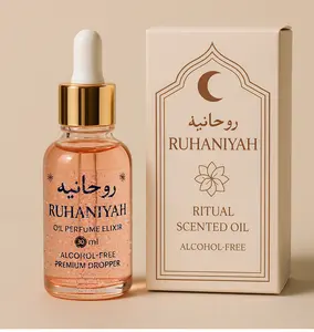 Ruhaniyah Oil Perfume Elixir 30g Alcohol-Free Ritual Scented Oil with Long Lasting Aroma Gentle on Skin Premium Dropper