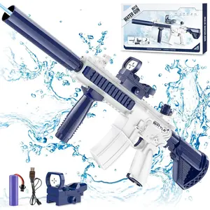 【Live Only】Electric Water Gun for Kids Adults - Automatic Squirt Gun With up to 32 Ft Long Range, Summer Outdoor Beach Swimming Pool Party Super Soaker Toys for Kids Age 7 8 9 10 11 12 Years Old