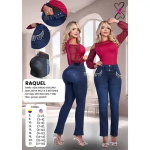 Raquel Colombian Jean with Internal Girdle Style Dual Faja 360 & BBL Boot Cut for Women’s Bottoms — Women’s Wear