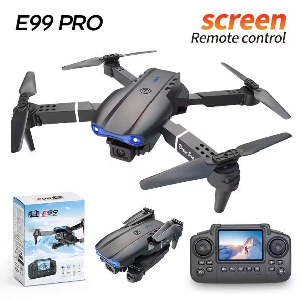 2026 New E99 PRO Drone with Dual Cameras, 360° Flips, One-Key Takeoff/Landing & Return Home, APP Control, Foldable & Portable, Long Flight Time, Optical Flow Hovering, 720P HD Video, Wi-Fi FPV Quadcopter for Beginners, Ideal Gift for Adults & Teens