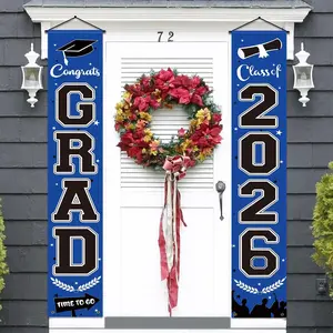 2026 Graduation Banner, 71x12 Inches, Blue, Perfect for Graduation Party Decorations, Congratulations Banner for Special Occasions