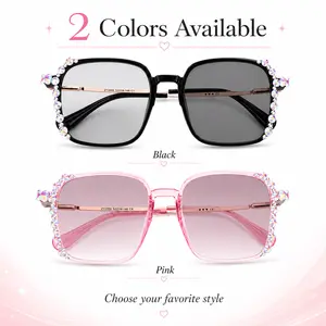 Photochromic Readers for Women, Indoor Outdoor Light Changing Lenses, Stylish Oversized Square Reading Glasses