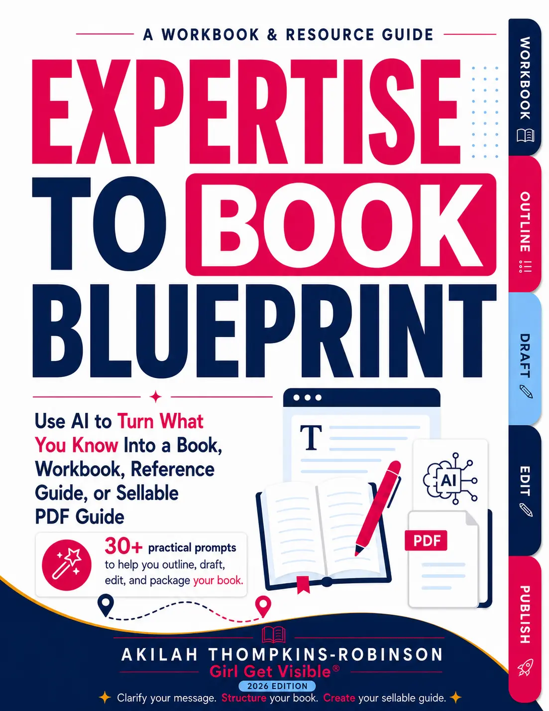 Expertise-to-Book Blueprint: Use AI to Turn What You Know Into a Book, Workbook, Reference Guide, or Sellable PDF Guide