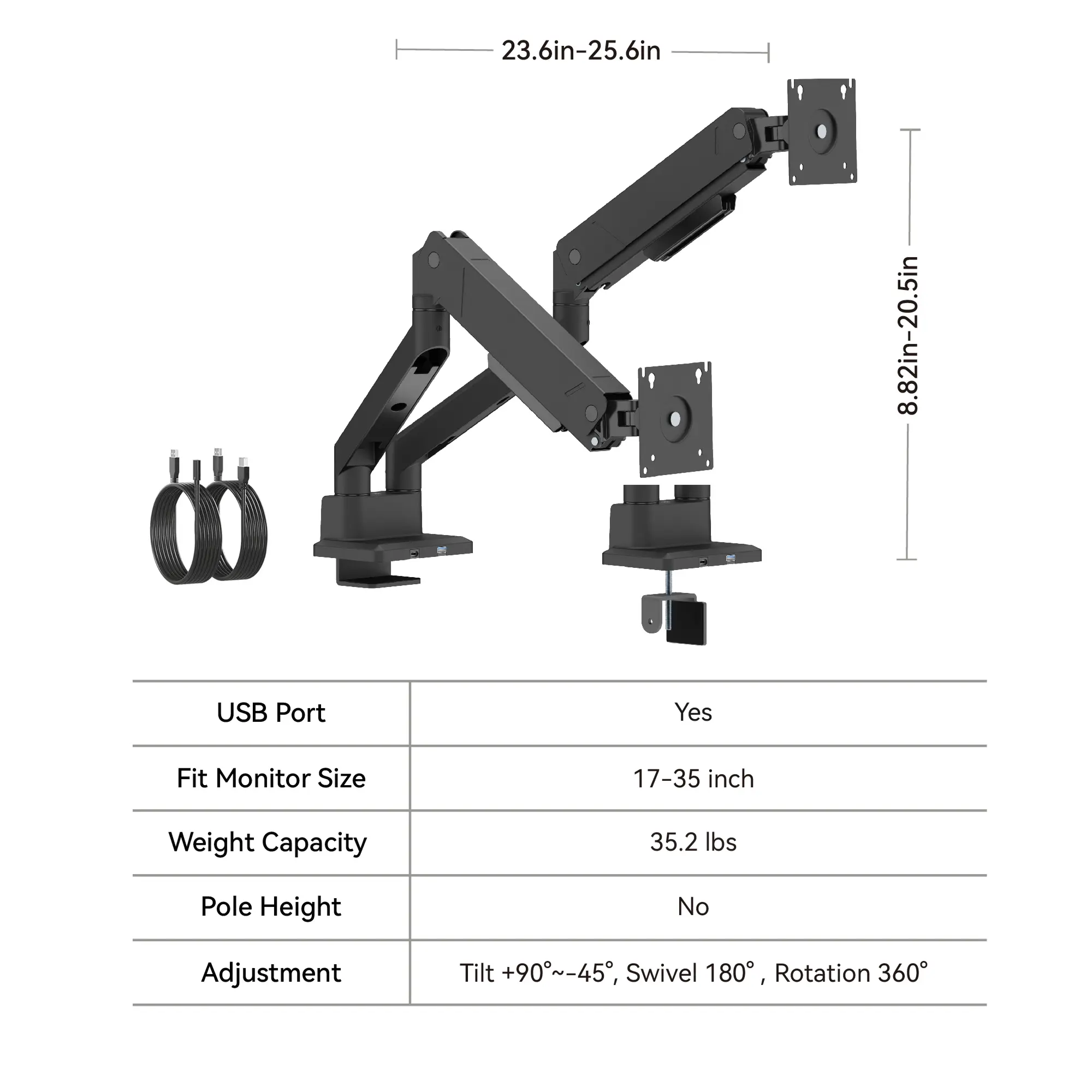 USB-Black Dual Stand