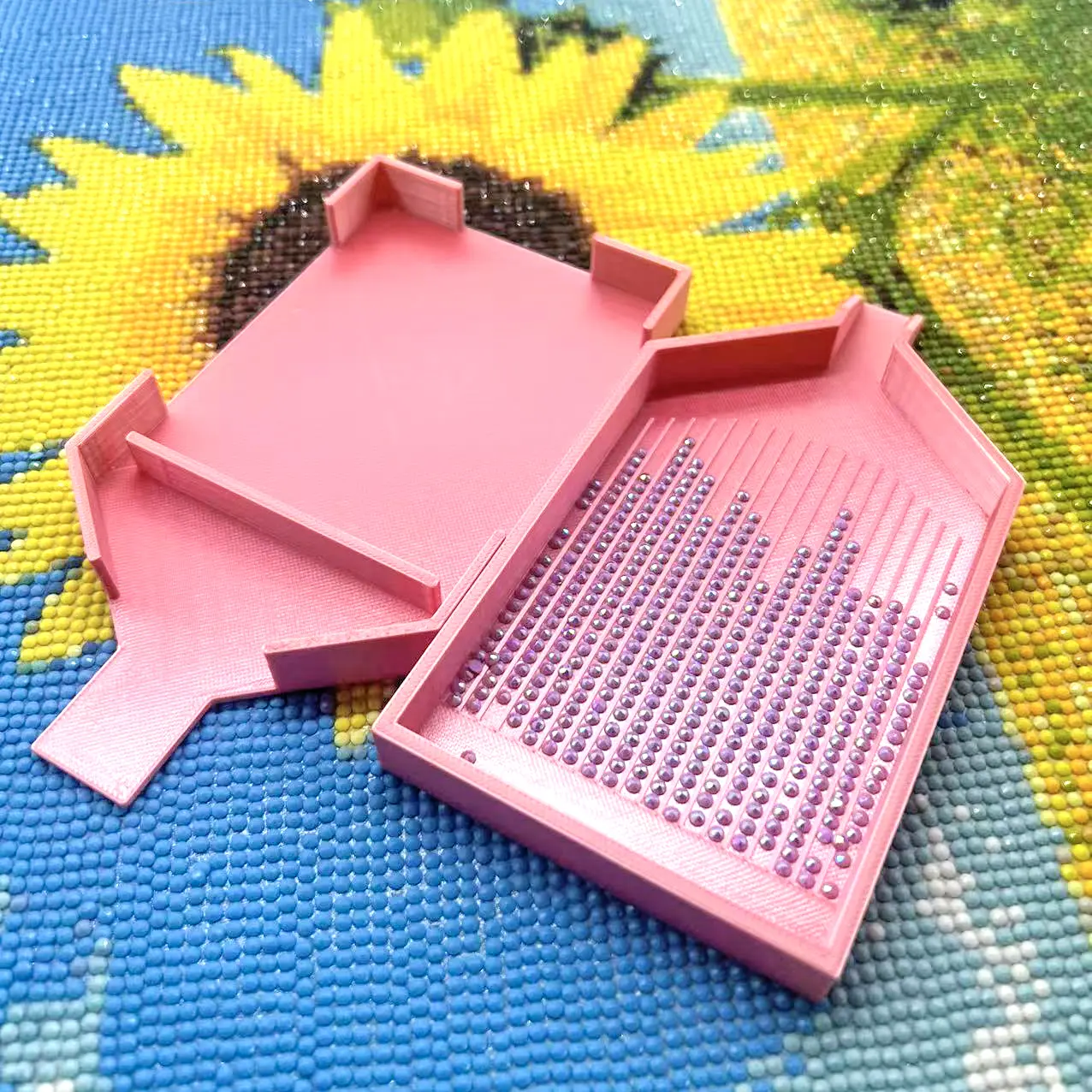 New Diamond Painting Tray Large Drill Tray Set Y-shaped Fully Enclosed Handmade DIY Dot Drill Tray Diamond Painting Tools Mosaic Embroidery Accessories