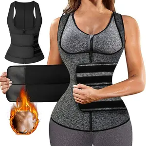 Women Neoprene Sauna Sweat Shapewear Waist Trainer Workout Girdle Workout Tank Tops Body Shaper Vest Tummy Tuck Garment