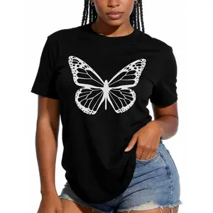 Monarch Butterfly Graphic T-Shirt | 100% Premium Cotton Tee for Women, Teens & Nature Lovers | Aesthetic Y2K Revival TShirt, Soft & Breathable Everyday T Shirt Gift Idea