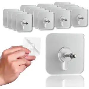 2026 New No-Drill Screw Stickers Drill Free Adhesive Hooks Nail Free Picture Hangers, Renter-Friendly Heavy Duty Nail Free Stickers for Walls (20)