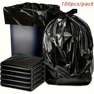 150Pcs/Pack Heavy Duty Extra large Sturdy Trash Bags - Leak-Proof, Multi-Purpose for Home, Kitchen & Office - Durable, Easy Disposal
