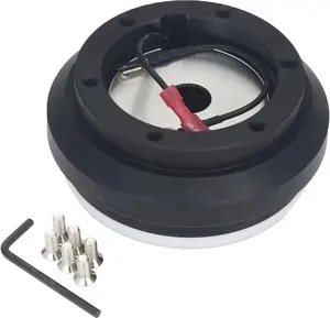 110H Aluminum 6-Hole Steering Wheel Short Hub Adapter Fit for Honda Accord, Civic, Del Sol, Prelude, Acura Integra