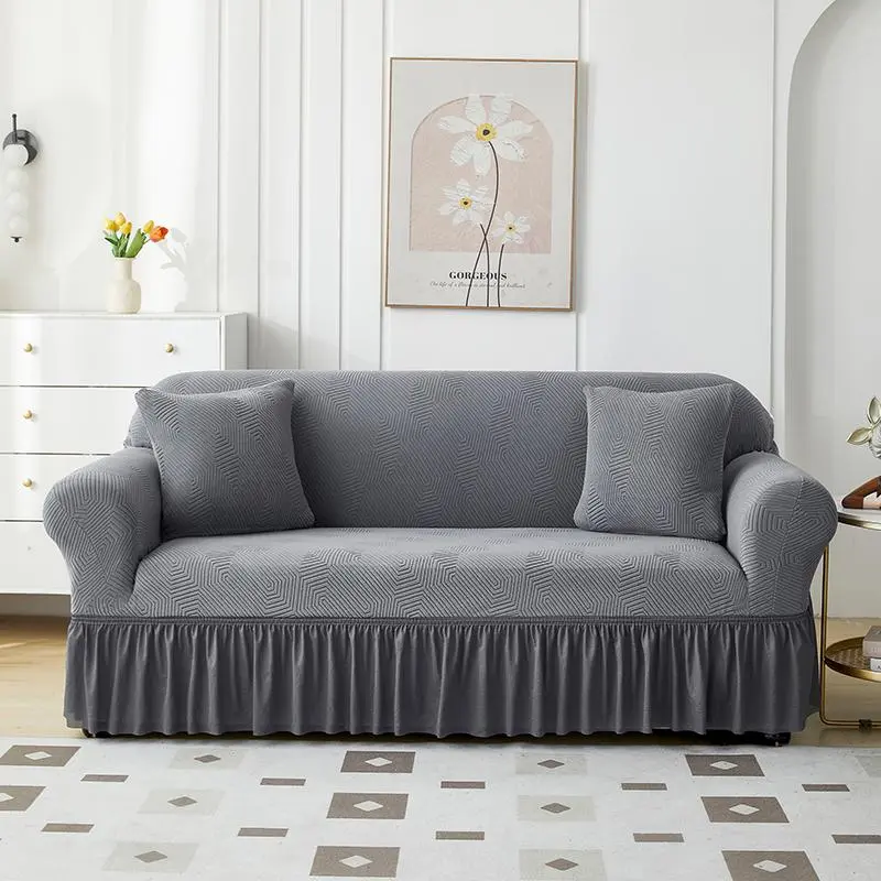 Solid Color Sofa Cover, 1 Count Dustproof Sofa Slipcover, Elastic Sofa Slipcover, Couch Protector for Home Living Room, Fashion Home Decoration