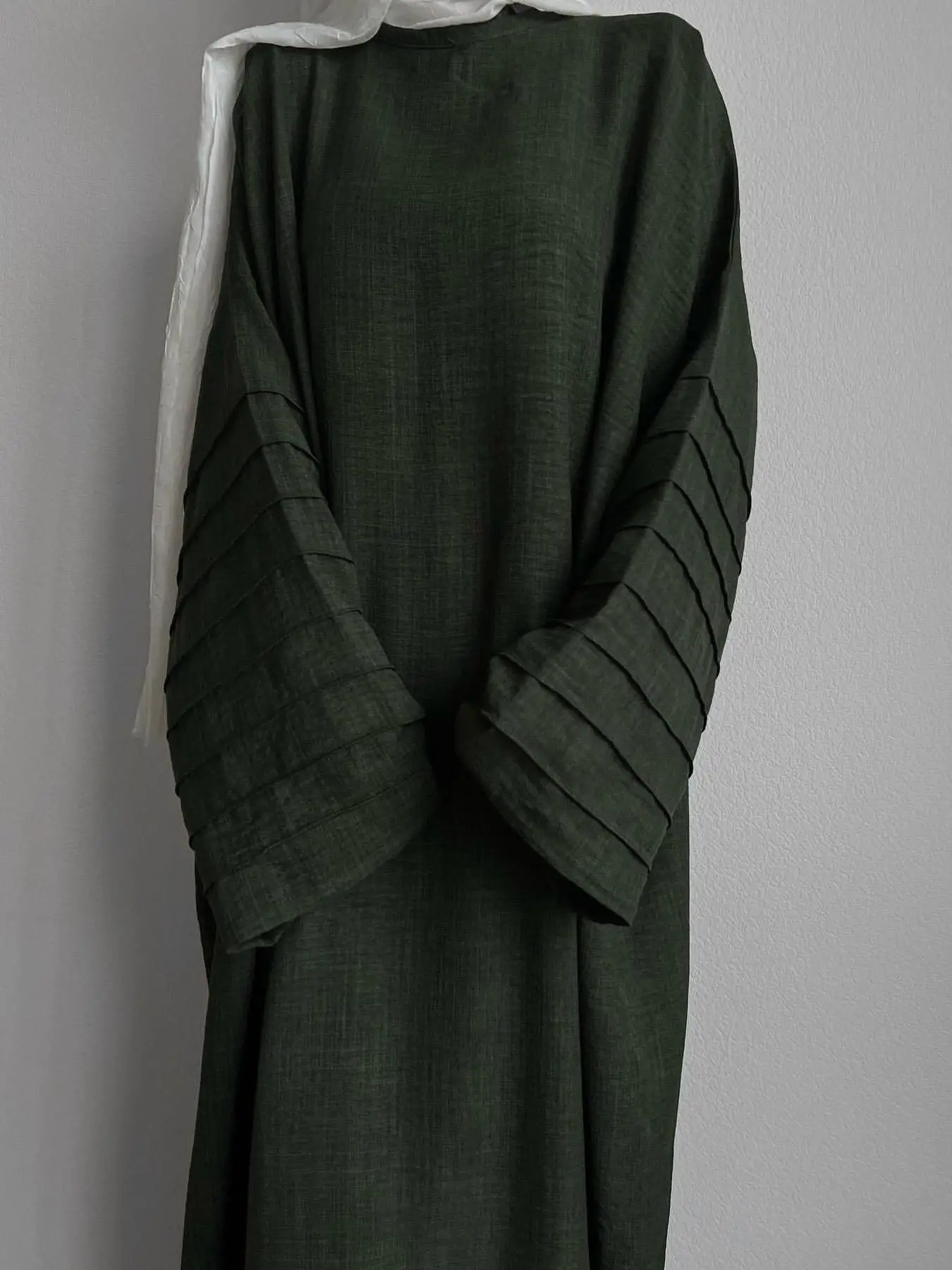 Women's Plain Long Sleeve Abaya Dress, Modest Casual Long Sleeve Round Neck Dress for Daily Wear, Ladies Islamic Clothing for All Seasons