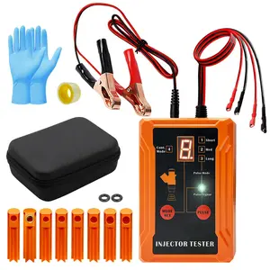 Universal Injector Tester And Cleaner Tool Kit  Diy Cleaning 8 Pulse Modes 4 Wire Dual For 2 Injectors Size Adapters 12v/5v Output Power
