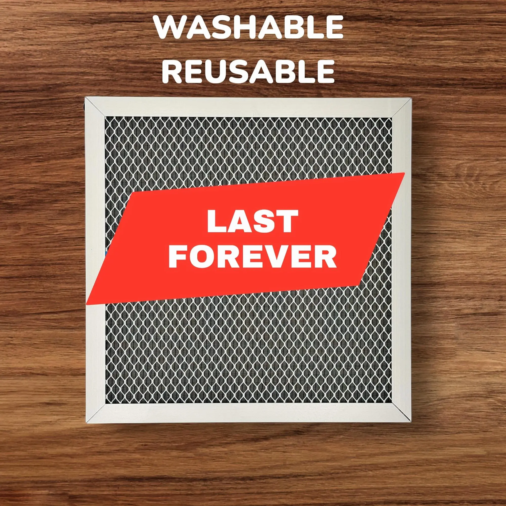 Reusable HVAC Furnace Air Filter - Washable, Permanent MERV 8 Electrostatic Filter with Aluminum Frame, Durable Construction for Home & Office AC Systems, Maintenance Professional Use