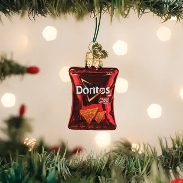 Mini Doritos Nacho Cheese Festive Ornament, Home & Party Decor, Holiday Gift