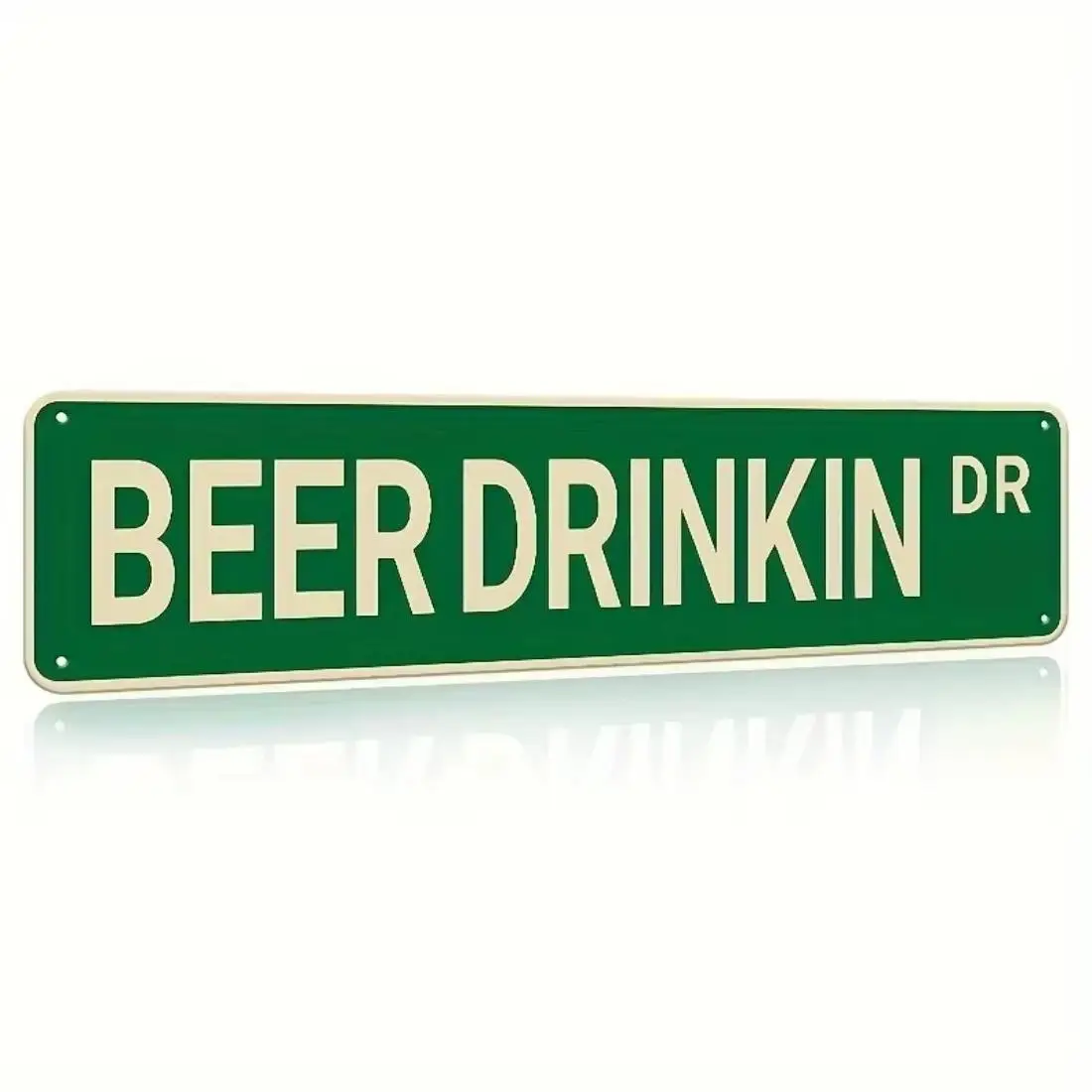 Beer Drinking Road Sign, Vintage Beer Metal Sign, Wall Art Decor for Bar, Kitchen, Pub & Man Cave, Garden Decoration