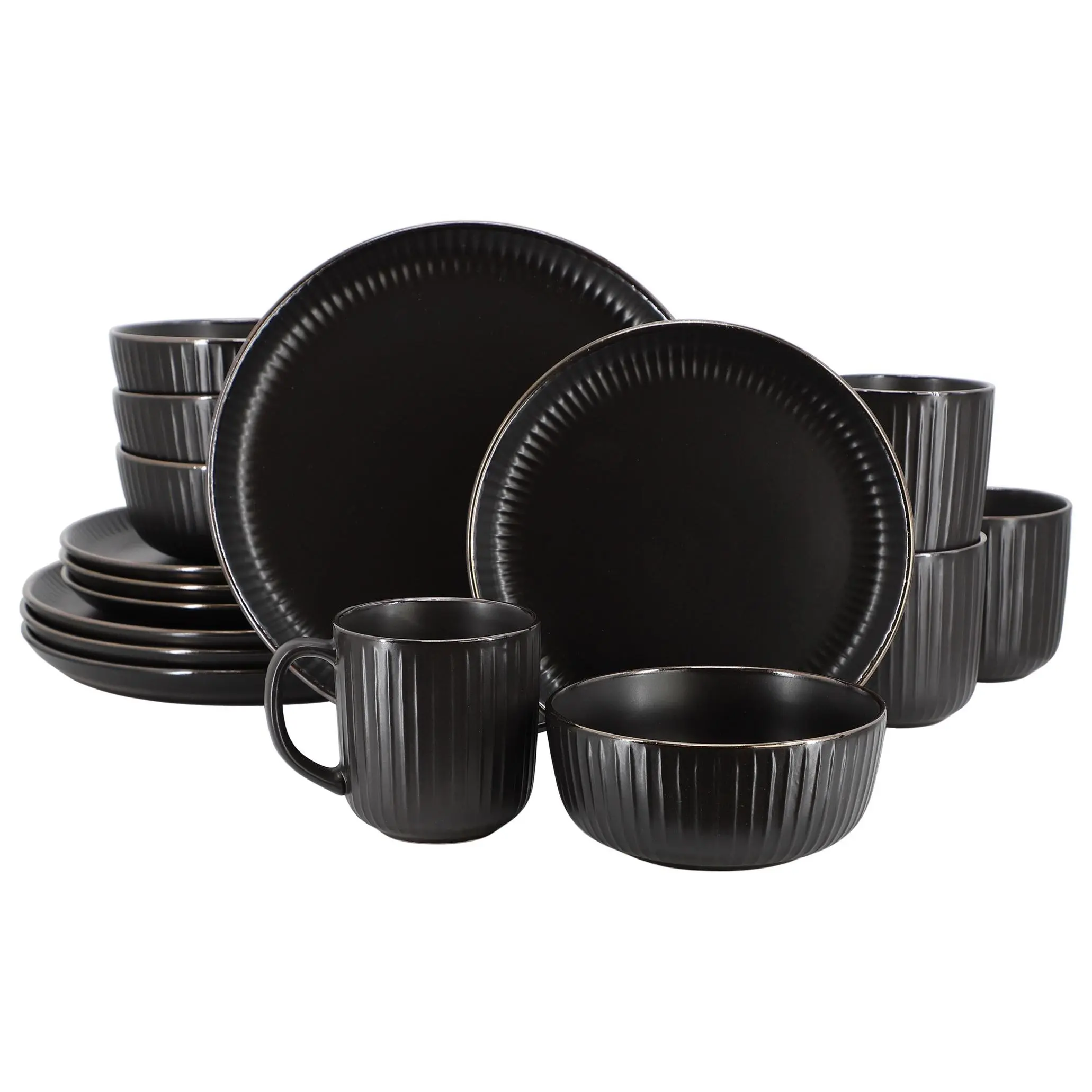 Elama Leo 16 Piece Stoneware Dinnerware Set Elama Leo 16 Piece Stoneware Dinnerware Set