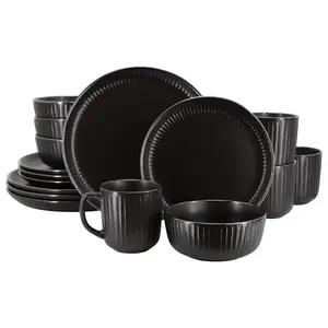 Elama Leo 16 Piece Stoneware Dinnerware Set