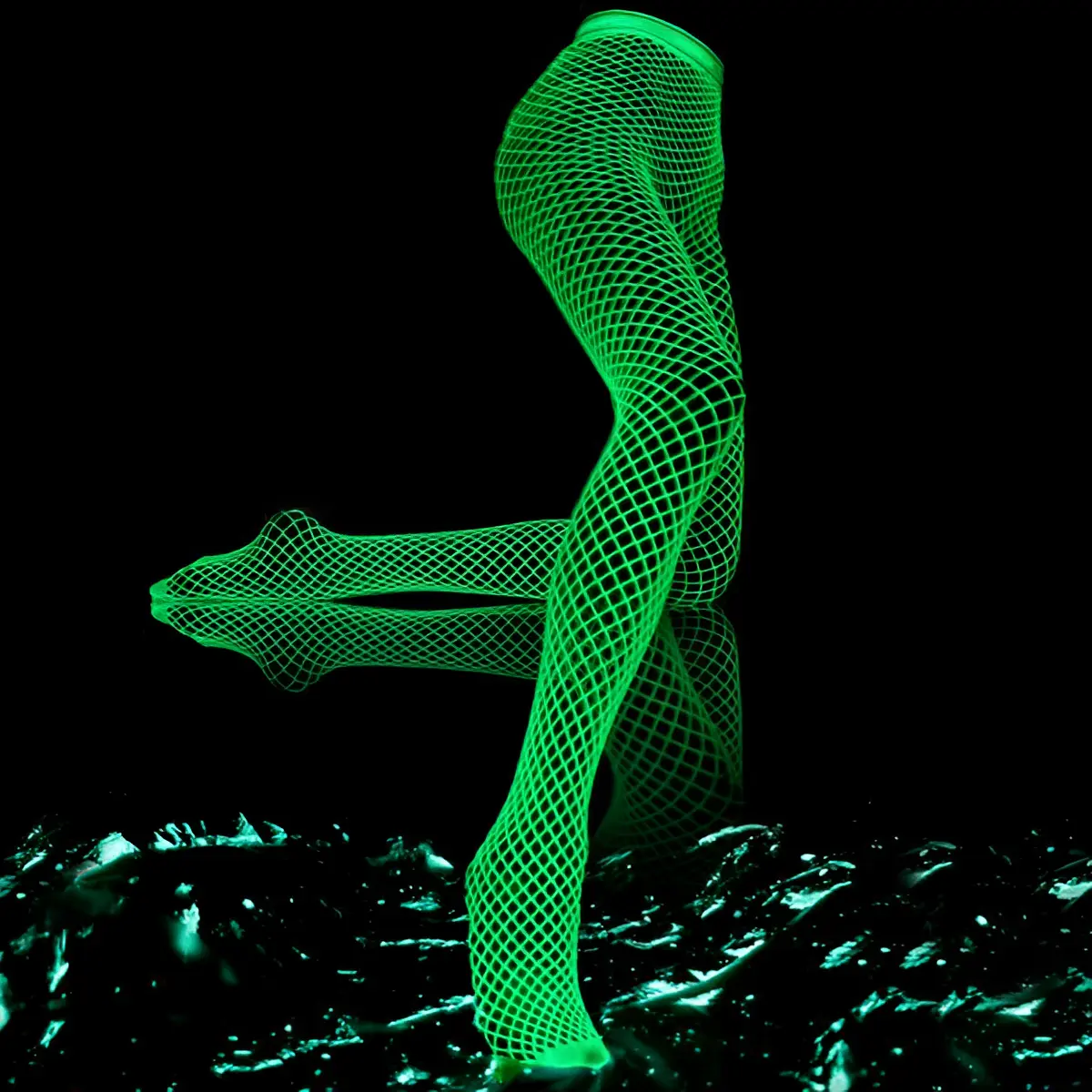 Glow in the dark fishnets Glow in the dark fishnets