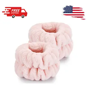 Wrist Bands for Washing Face, Microfiber Wrist Towels for Washing Face Pink
