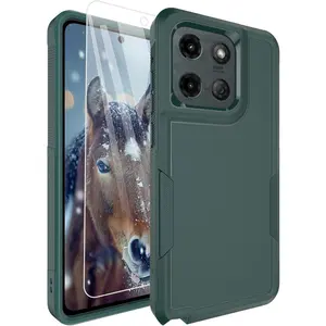 Dahkoiz for Moto G Stylus 5G 2025 Case with Glass Screen Protector, 15ft Military-Grade Drop Protection, Dual Layer Full Body Shockproof Phone Case for Motorola Moto G Stylus 5G(2025), Green