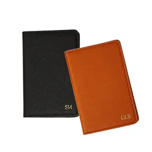 Leather Passport Holder - Gold Foil