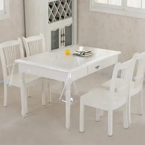 Clear Plastic 100% Waterproof Tablecloth - 54 x 78 Inch - Vinyl PVC Rectangle Table Cloth Protector Oil Spill Proof Wipe Clean Table Cover for Dining Tables, Parties & Camping, Crystal Clear Visit the sancua Store