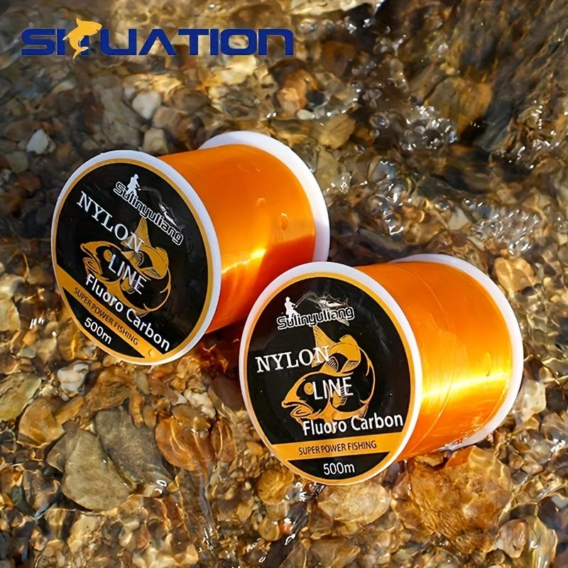 SIIUATION White Nylon Fishing Line 500 Meters 547YDS Giant Fishing Line Large Fishing Line Main And Auxiliary Universal Fishing Line Ultra Soft Fishing Line Ultra Stretch Nylon Line 6LB 10LB 15LB 20LB 30LB 40LB