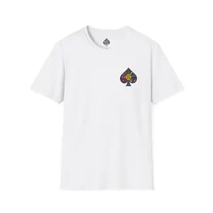AJOAT - He Who Is Without Diggity Graphic T-Shirt | 90s Retro Typography, Spade Logo