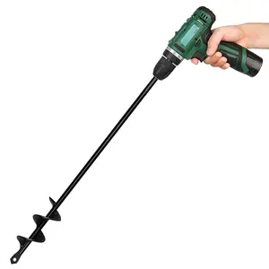 Auger Drill Bit for Planting 1.6"(D) x16.5(L), Sturdy Drill Auger for Planting, Garden Auger  Hole Digger, Bulb Planter Tool for 3/8" Hex Drive Drill