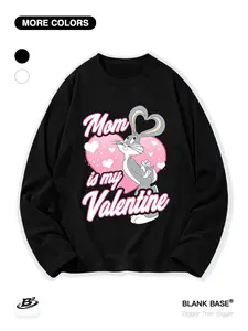 Classic Cartoon Looney Tunes Bugs Bunny Long Sleeve T-Shirt, Casual Breathable Graphic Tee for All Seasons, Unisex Trendy