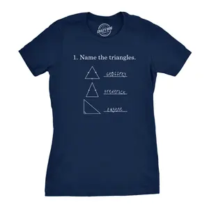 Womens Name The Triangles Funny Math T shirts Sarcasm Novelty I Love Math Tee Humor Funny Womens T Shirts Cute Vintage Fashion Casual Ladies T-Shirt Gift Sarcastic Tops for Women Funny Science Top Women's