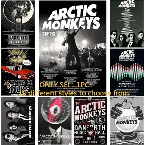 1PC Unframed Rock Band Arctic Monkeys Posters Canvas Painting for Living Art Home Room Decoration Wall Decor Picture (10 Style Options)