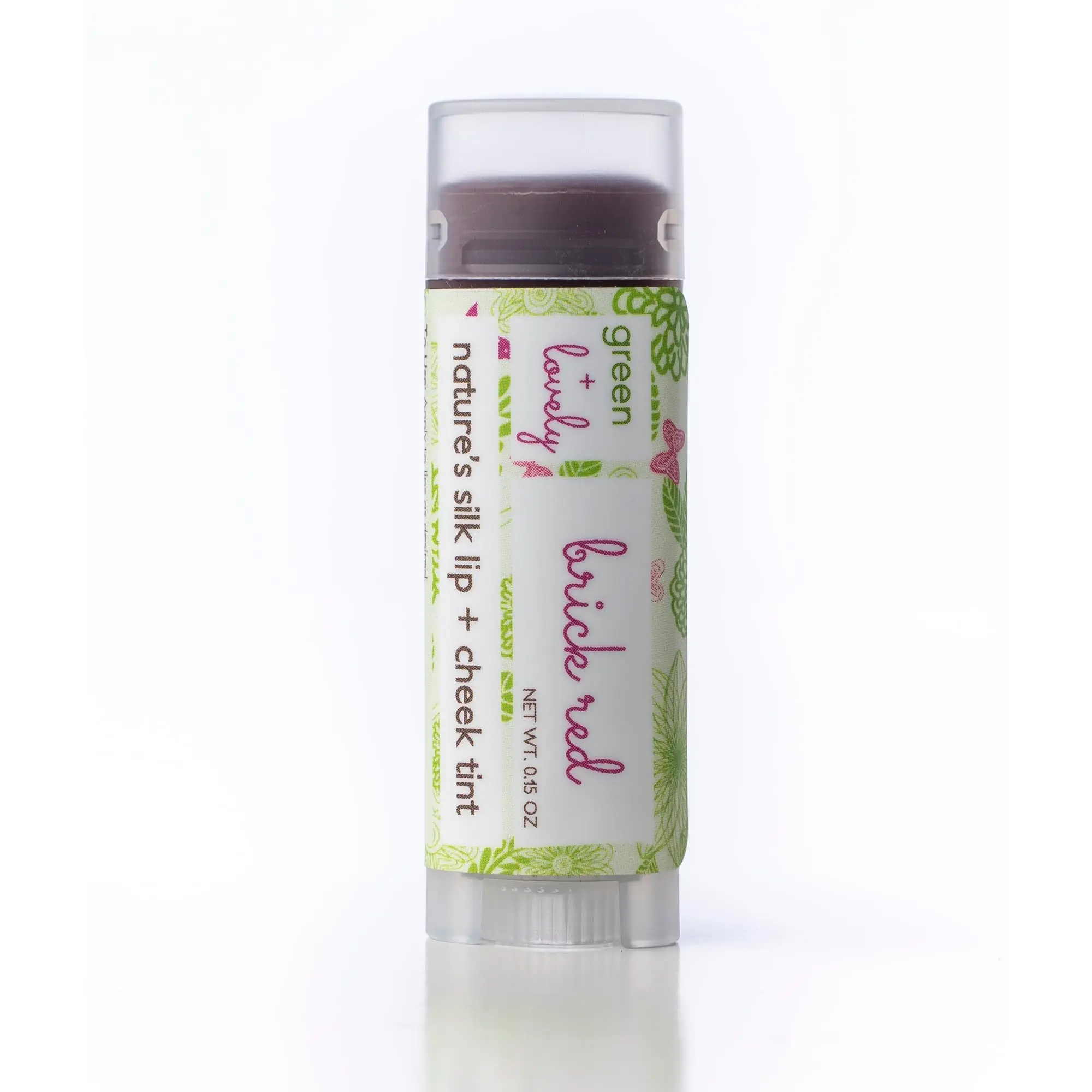 Nature's Silk Lip Balm, Organic (Brick Red Lip tint, 1-tube single)