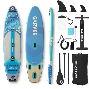 Inflatable Paddle Board 10.6 FT with Premium SUP Accessories, 450LB High Weight Capacity Wide Stand Up Paddle Board for Beginners, Large Paddle with Camera Mount outdoorfun