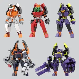 Creative Exoskeleton Robot Building Blocks MOC Mini Initial Mech Transformable Robot Model DIY Kids Assembly Toys Birthday Gift