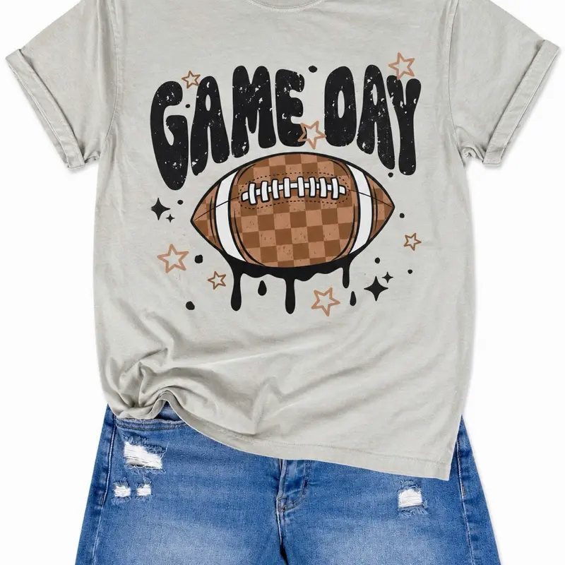 Game Day football drip T-shirt