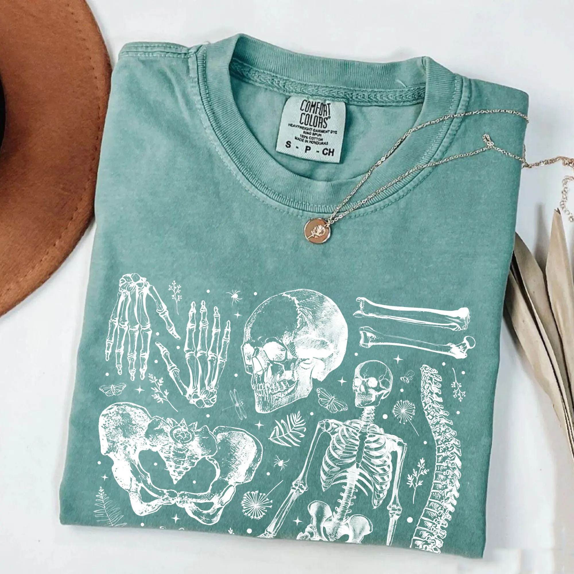 Comfort Colors Vintage Skeleton Human Bones Anatomy Shirt Radiology Shirt