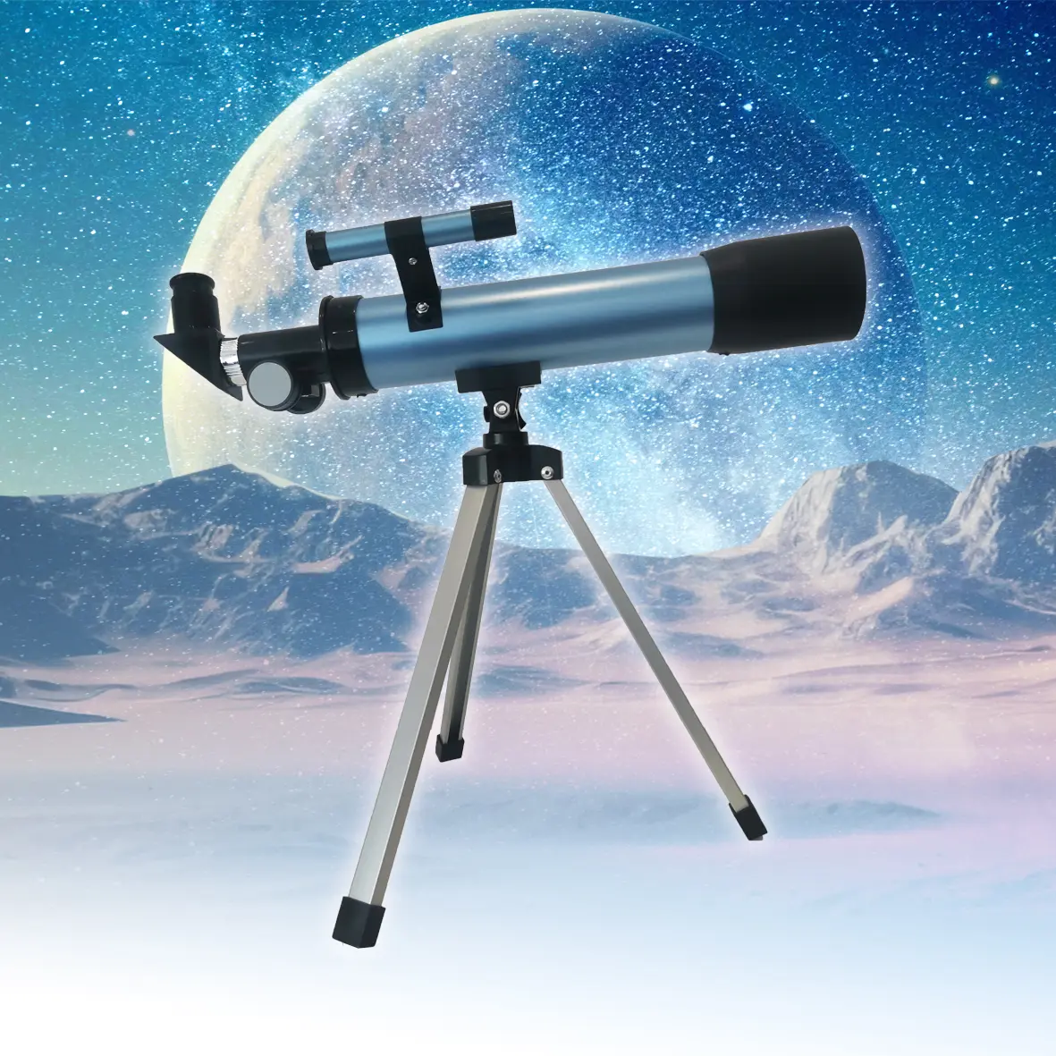 Kids Telescope 20X-66X Astronomical Beginner Telescope with Tripod | 50mm Moon Bird Watching Educational Science Gift Age 6-12 | 2 Eyepieces
