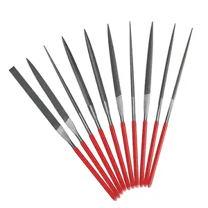 10-Piece Diamond Mini Needle Files Set, 140mm/5.5 Inch, Ceramic Wood Jewelry Polishing Carving Precision Craft Tools, Portable Handle, Woodworking Tools